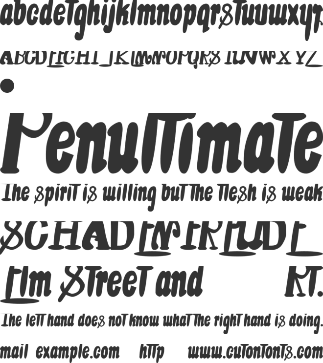 Marabou font preview