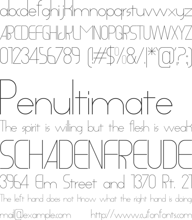 Boudin Thin font preview