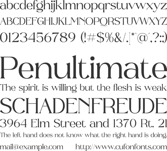 Quillen font preview