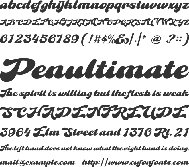 Retro Brown font preview