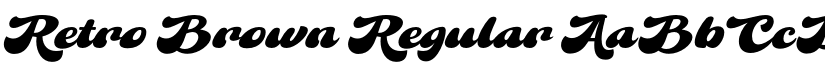 Retro Brown Regular font