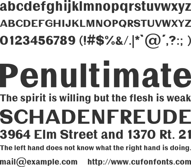 CharaSans font preview