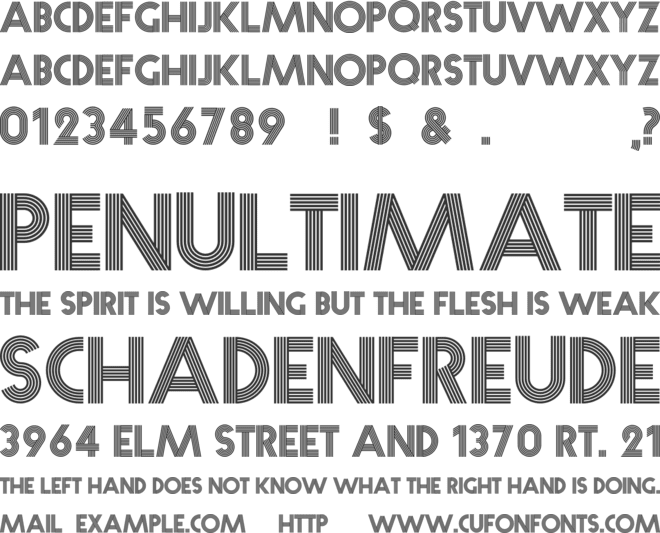Fiver font preview