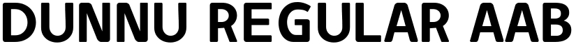 DUNNU Regular font