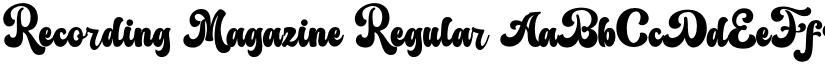 Recording Magazine Regular font