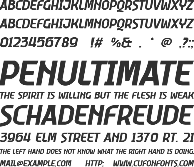Pitlines font preview