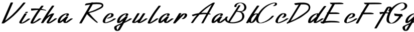 Vitha Regular font