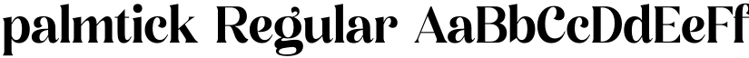 palmtick Regular font