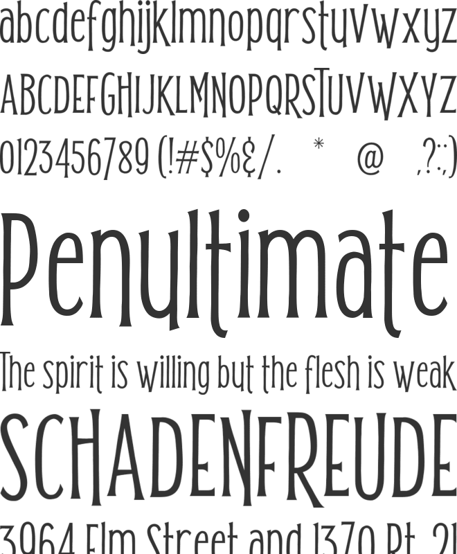 Mousemoon font preview