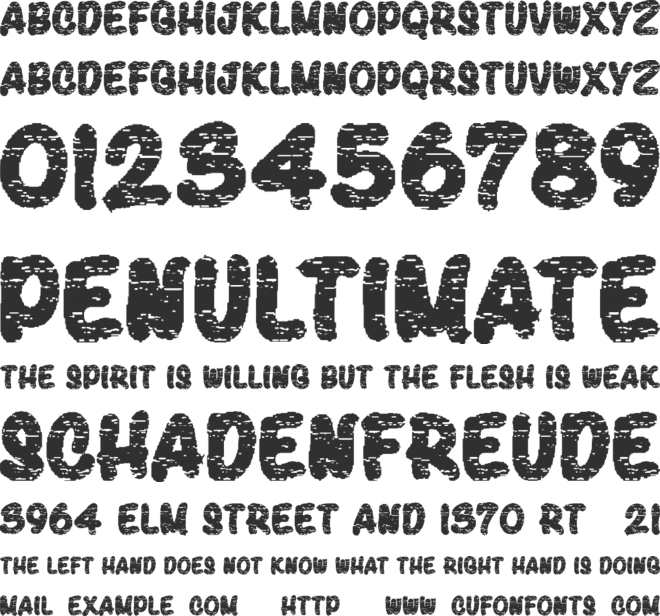 Halloween Grunge font preview