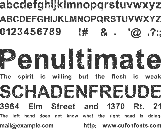 Endless Night font preview