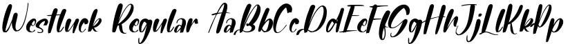 Westluck Regular font