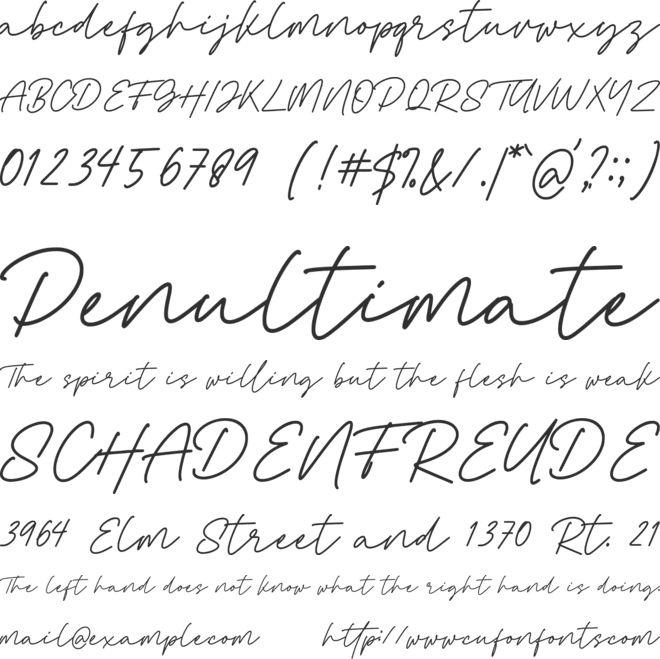Dancing Promise font preview