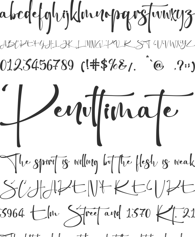 Blacker Valentine - Personal us font preview