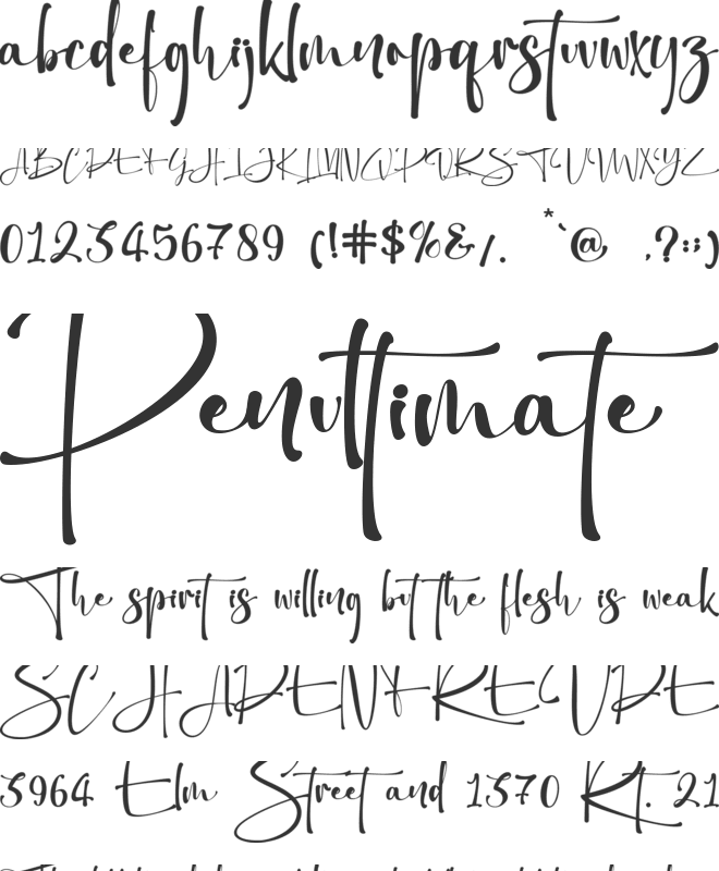 Blacker Valentine - Personal us font preview