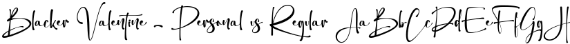 Blacker Valentine - Personal us Regular font