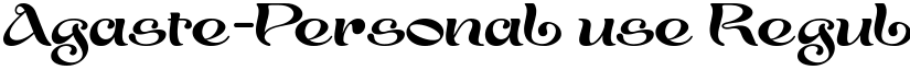 Agaste-Personal use Regular font
