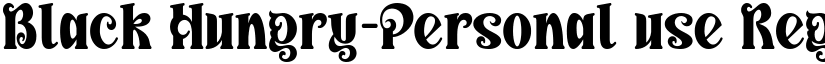 Black Hungry-Personal use font download
