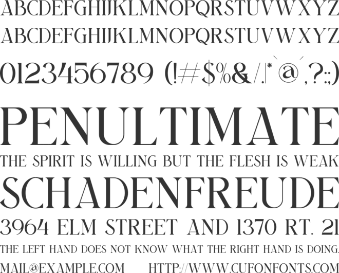 BILARGY font preview