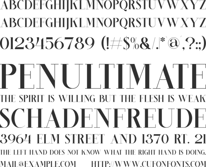 CINTARY font preview