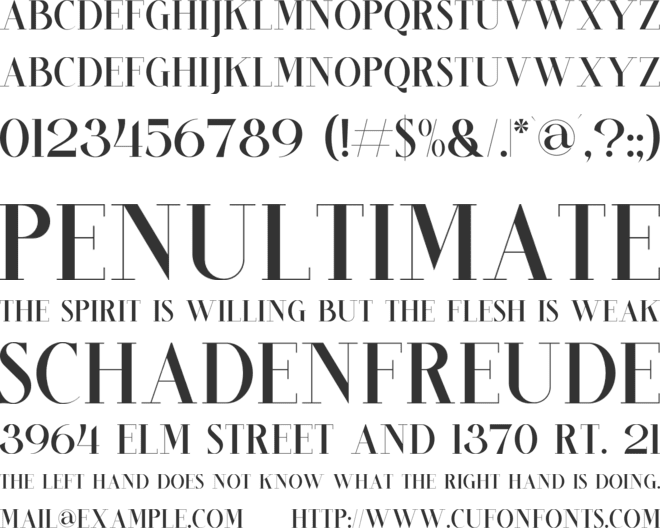 CINTARY font preview