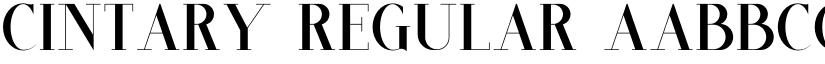 CINTARY Regular font