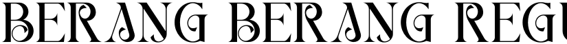 BERANG BERANG Regular font