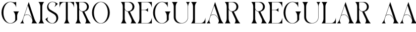 GAISTRO Regular Regular font