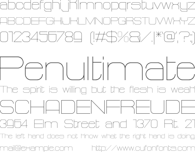 Delaunay Thin font preview