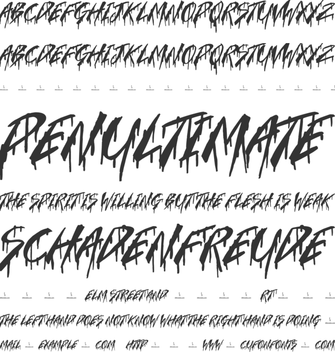 Bad Lovers font preview