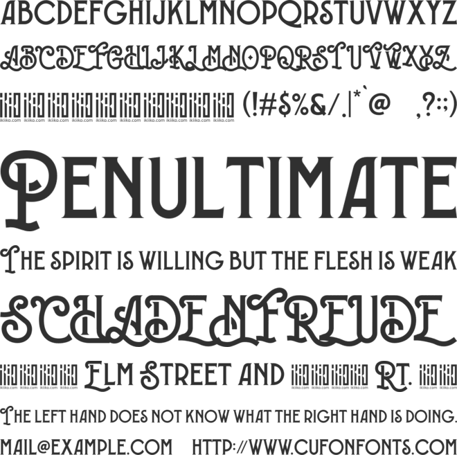 Bachroque font preview
