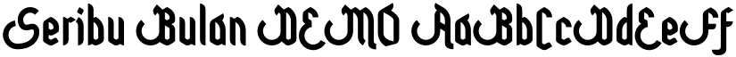 Seribu Bulan DEMO font