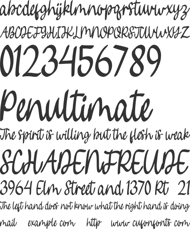 Chocolathe Melody font preview