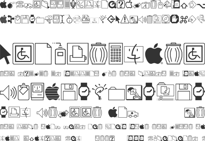 Mac Dingbats font preview