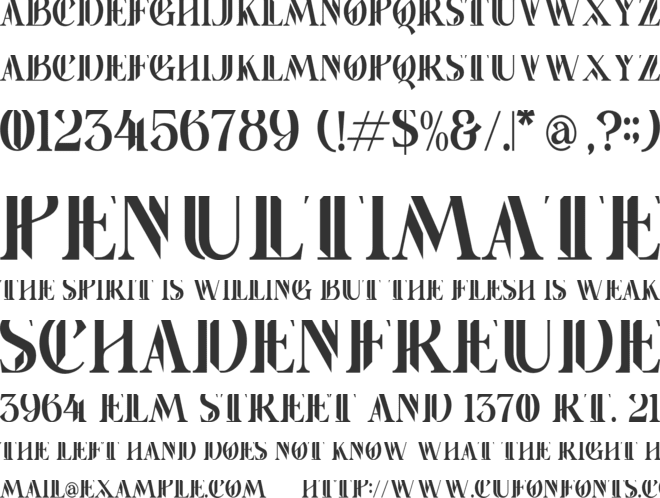 Quesmar font preview