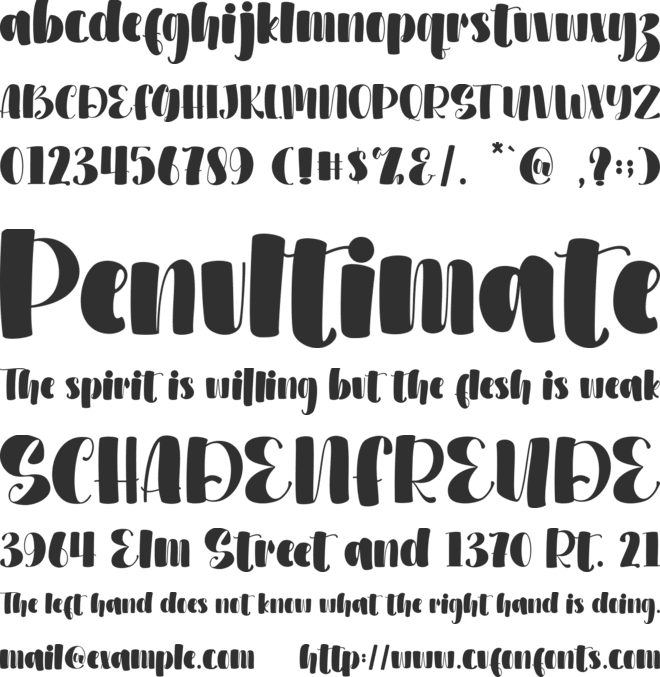 Summer Fruit-Personal use font preview