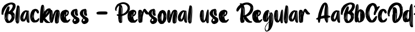 Blackness - Personal use font download
