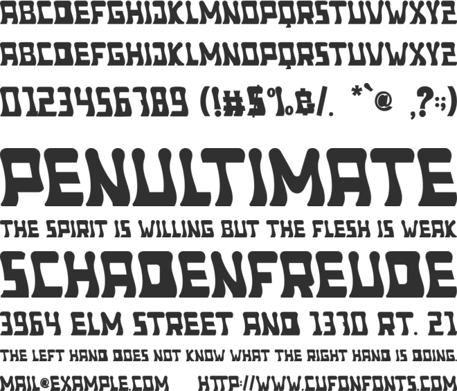 Variant - Personal use font preview