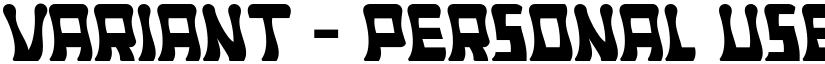 Variant - Personal use font download