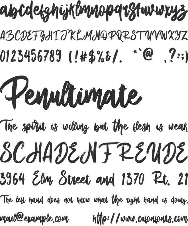 Cornelia Handwritten - Personal font preview