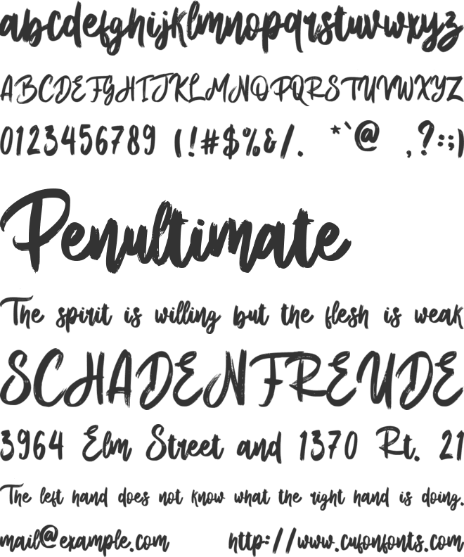 Cornelia Handwritten - Personal font preview