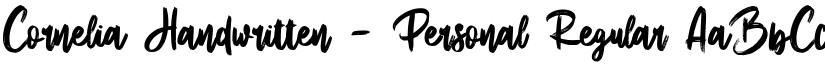 Cornelia Handwritten - Personal Regular font