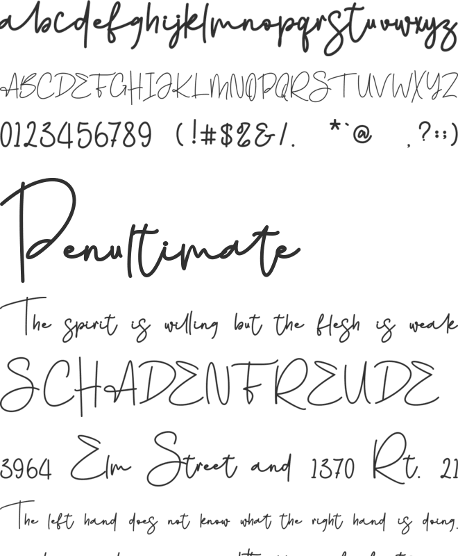 Bollifia - Personal use font preview