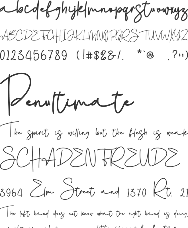 Bollifia - Personal use font preview