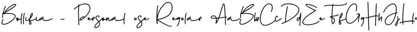 Bollifia - Personal use Regular font