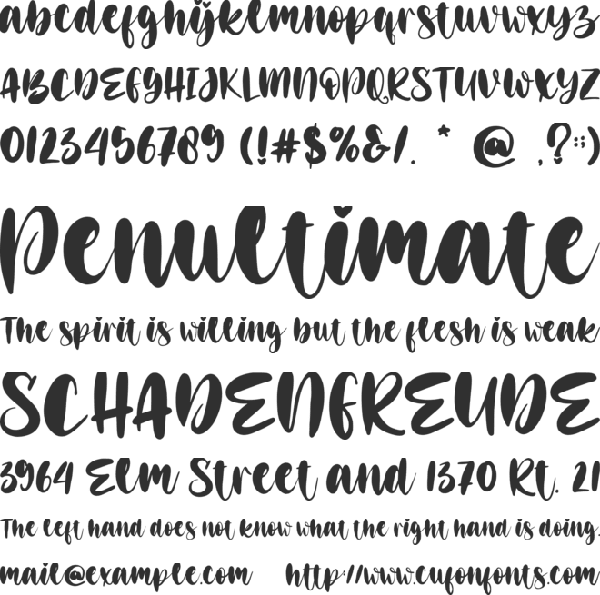 Loving me - Personal use font preview