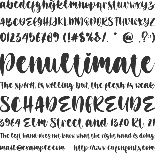 Loving me - Personal use font preview