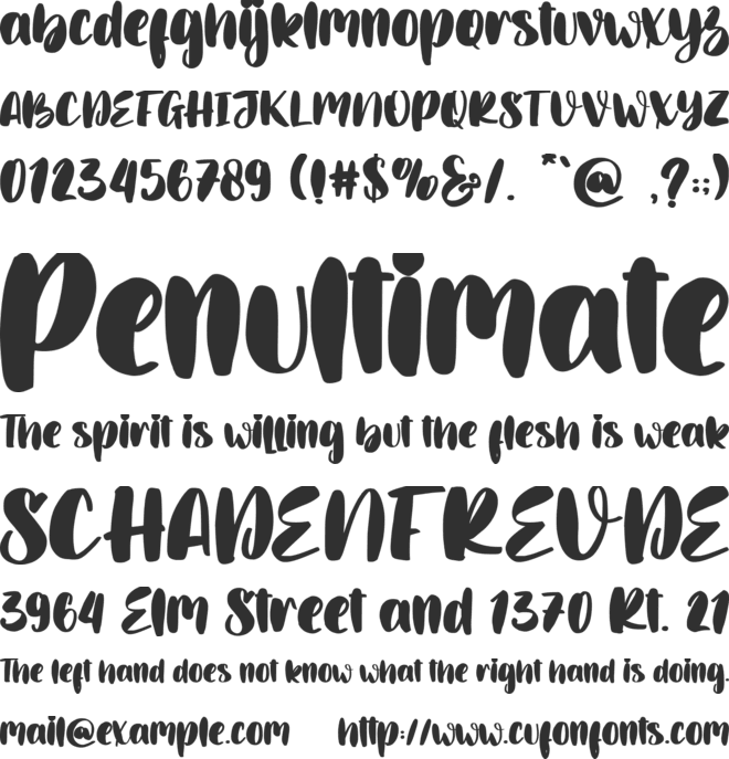 Vallisa - Personal use font preview