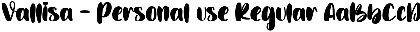 Vallisa - Personal use Regular font