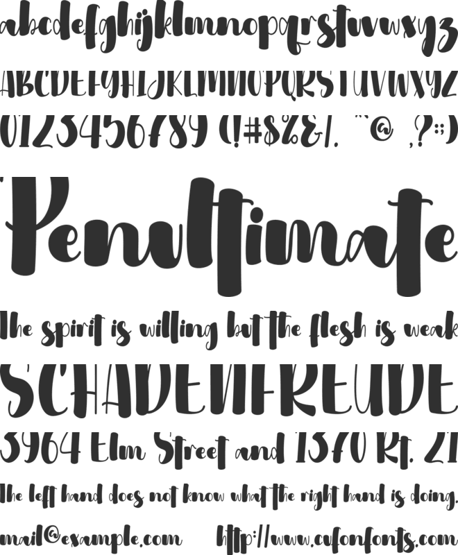 Allisabeth - Personal use font preview